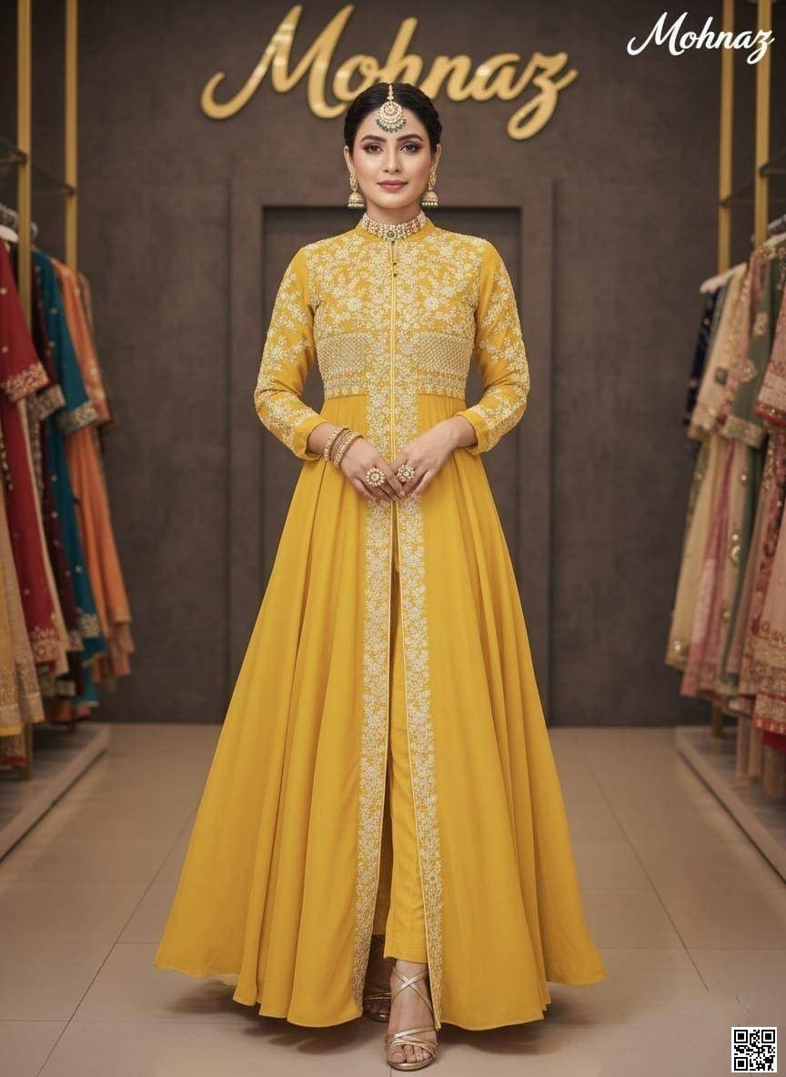 রেডিমেড জর্জেট এমব্রয়ডারি পার্টি ড্রেস - Party Dress | Sync & Switch
