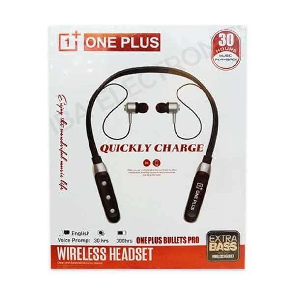 One Plus Bullets Pro Neckband Bluetooth Earphone - Earbuds | Sync & Switch