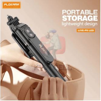 Plokama Live P9 Live Broadcast LIVE-P91700MM (6 Feet) Live - Tripod &Ring Light | Sync & Switch