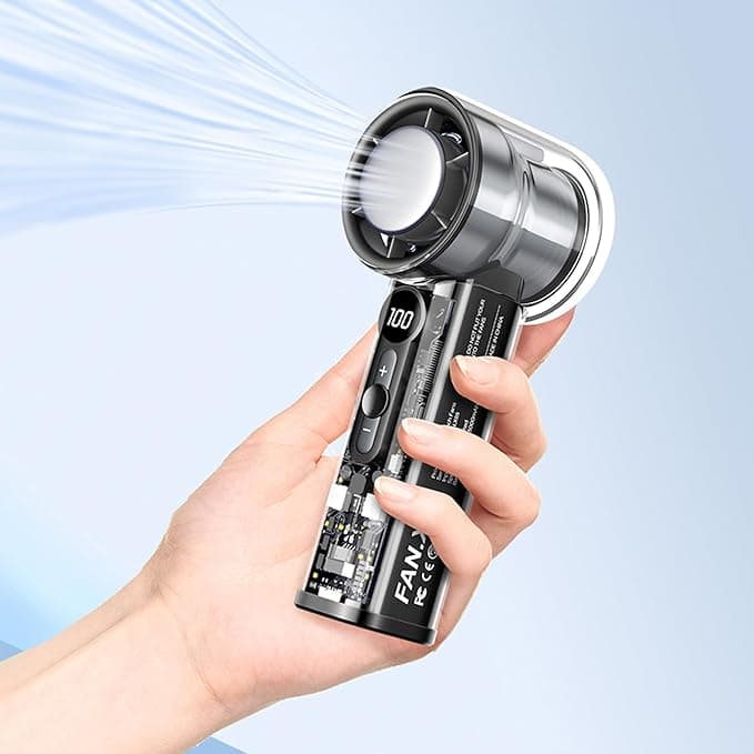 FAN-X05 High Speed Cooling Fan, Transparent Shell Design, Digital - Charger Fan | Sync & Switch