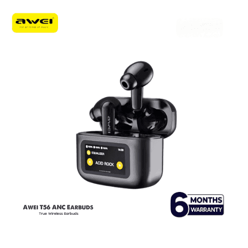 Awei T56 ANC Earbuds With LED Display - Earbuds | Sync & Switch