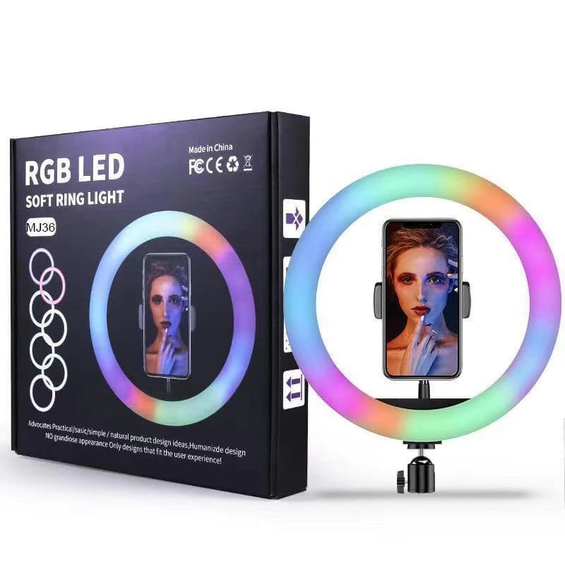 16 inch MJ36 RGB soft ring light Circle Photography Lighting 16 - Tripod &Ring Light | Sync & Switch