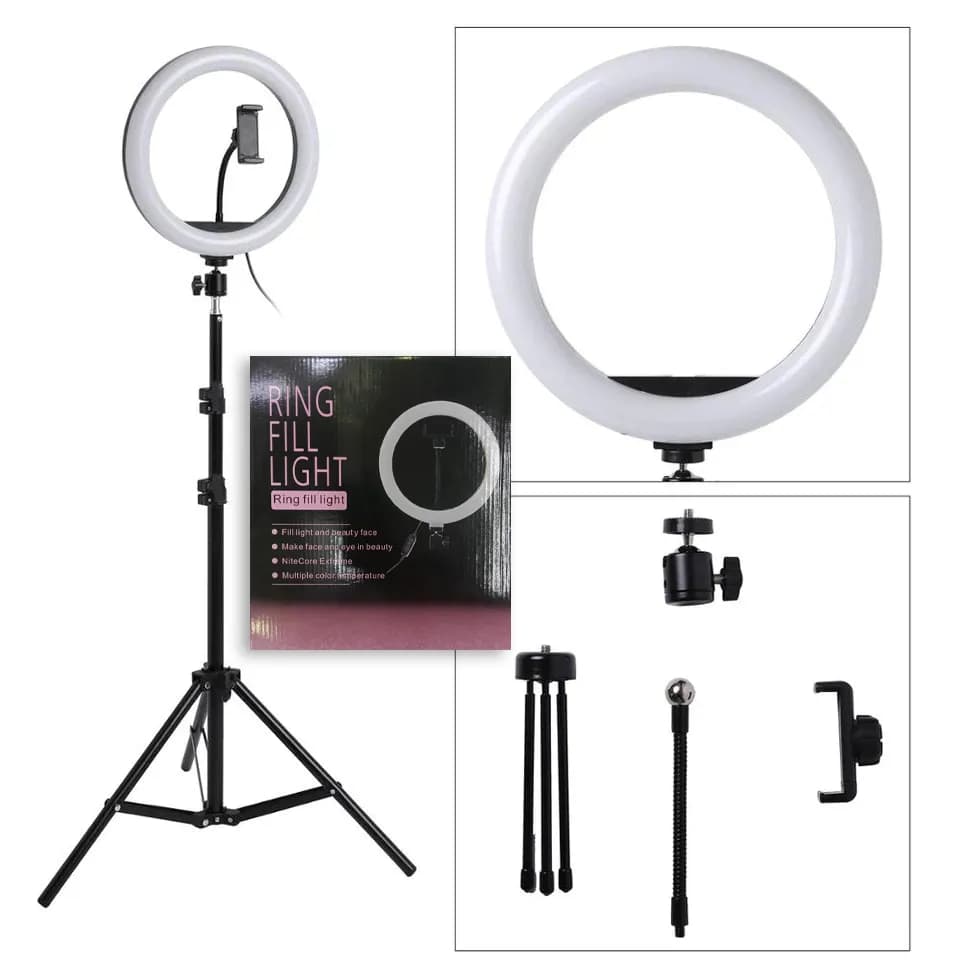 10 inch Ring Light Tripod Stand - Tripod &Ring Light | Sync & Switch