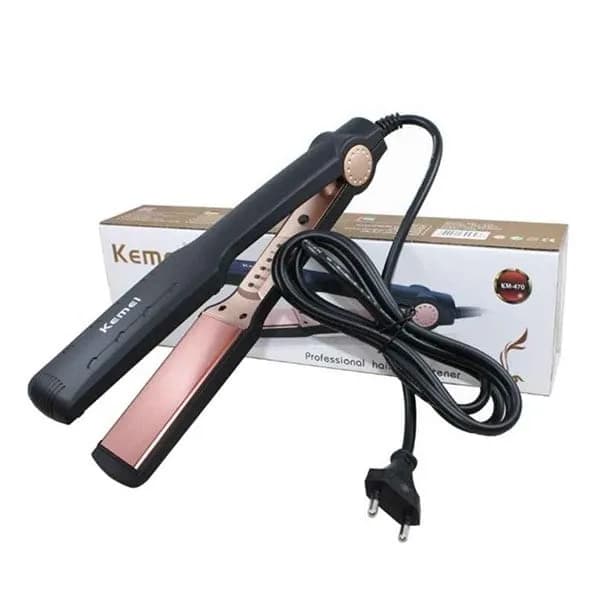 Kemei KM-470 Professional Beauty Hair Straightener For Women - Electronics devices | Sync & Switch